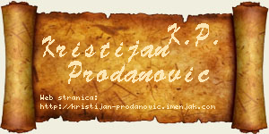 Kristijan Prodanović vizit kartica
